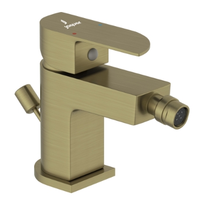 الصورة: خلاط بيديت بذراع واحد له تصريف منبثق - برونز معتق