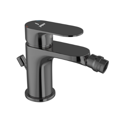 الصورة: خلاط بيديت بذراع واحد له تصريف منبثق - كروم أسود