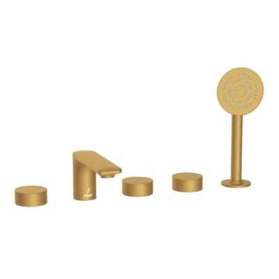 الصورة: خلاط حمام وشاور بخمس فتحات - ذهبي مطفي PVD