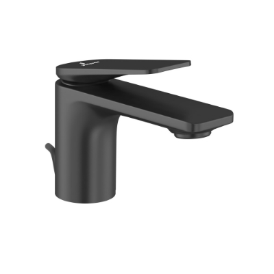 الصورة: خلاط مغسلة بذراع واحد له تصريف منبثق - أسود مطفي