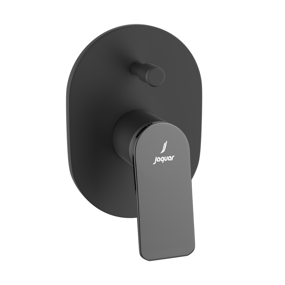 صورة محول داخل الحائط بذراع واحد - الذراع: كروم أسود | الجسم: أسود مطفي