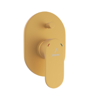 الصورة: محول داخل الحائط بذراع واحد - ذهبي مطفي PVD