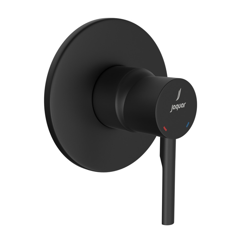 صورة مجموعة الأجزاء المكشوفة لمحبس يدوي مدمج في الحائط بذراع واحد - أسود مطفي