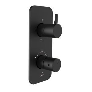 Picture of Aquamax Thermostatic Shower Mixer with 3-way diverter - Black Matt