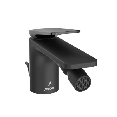 Picture of Mitigeur de bidet monocommande  avec vidage Popup - Commande : Chrome noir | Corps : Noir Mat