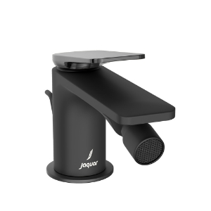 Picture of Mitigeur de bidet monocommande  avec vidage Popup - Commande : Chrome noir | Corps : Noir Mat