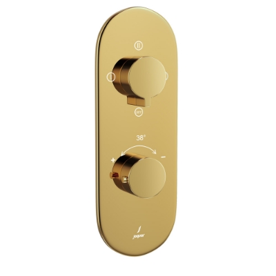 الصورة: خلاط شاور حراري أكواماكس - ذهبي لامع PVD