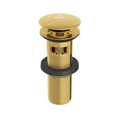 الصورة: تصريف مغسلة بصوت طقّة - ذهبي لامع PVD