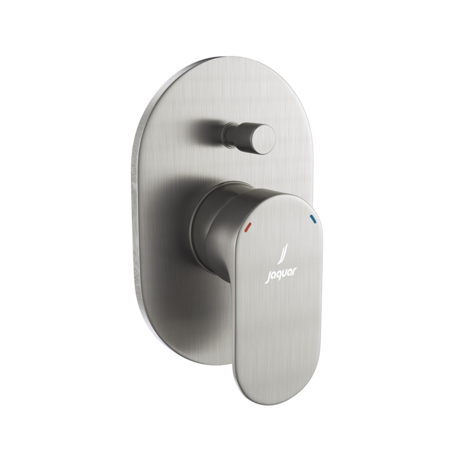 صورة مجموعة الأجزاء المكشوفة من محول داخل الحائط عالي التدفق بذراع واحد - ستينليس ستيل