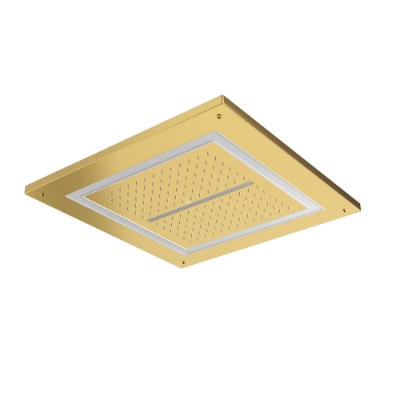 الصورة: شاور دووفلو مربع - ذهبي لامع PVD