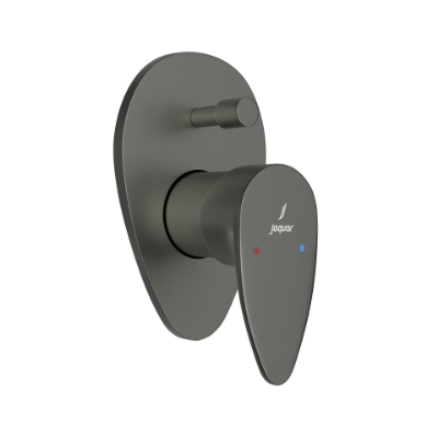 الصورة: مجموعة الأجزاء المكشوفة من محول داخل الحائط عالي التدفق بذراع واحد - جرافيت