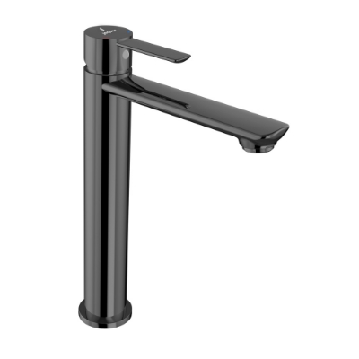 الصورة: Single Lever High Neck Basin Mixer - Black Chrome