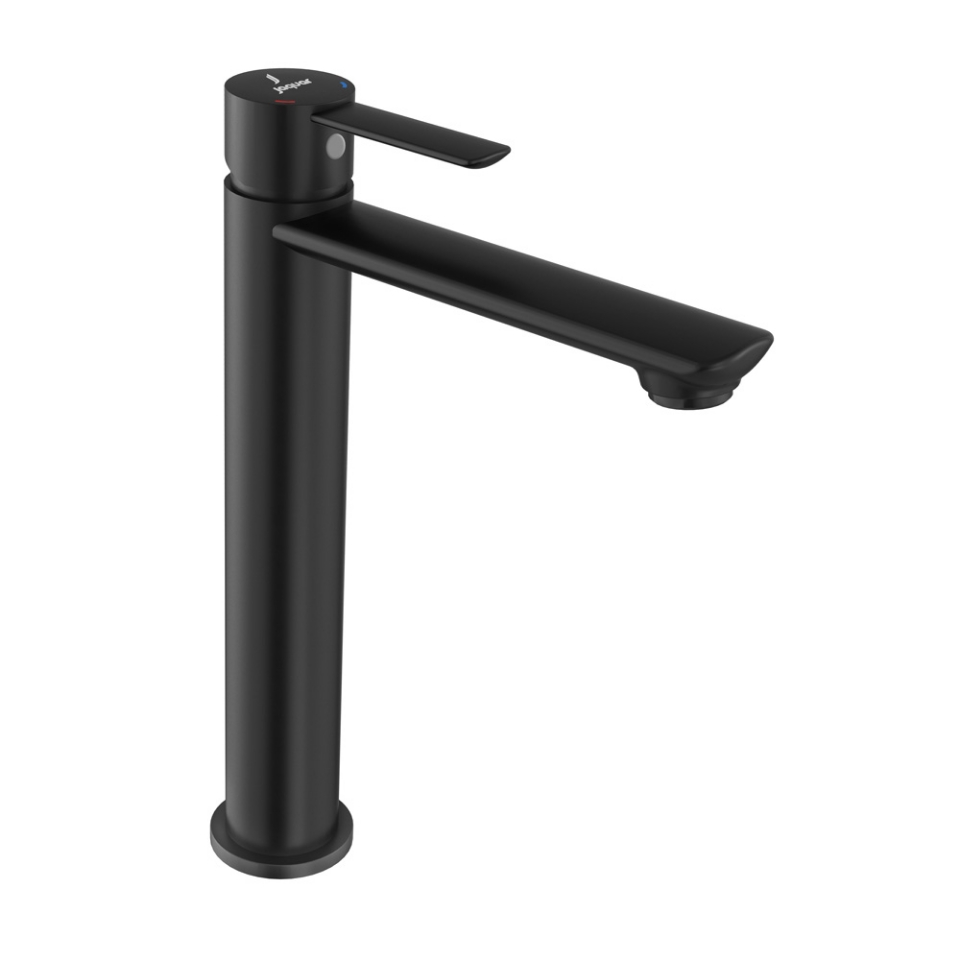 صورة Single Lever High Neck Basin Mixer - Black Matt