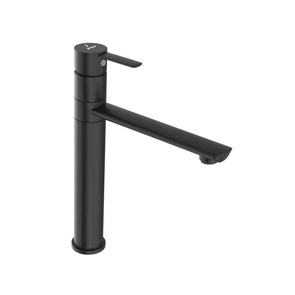 صورة Single Lever High Neck Basin Mixer - Black Matt