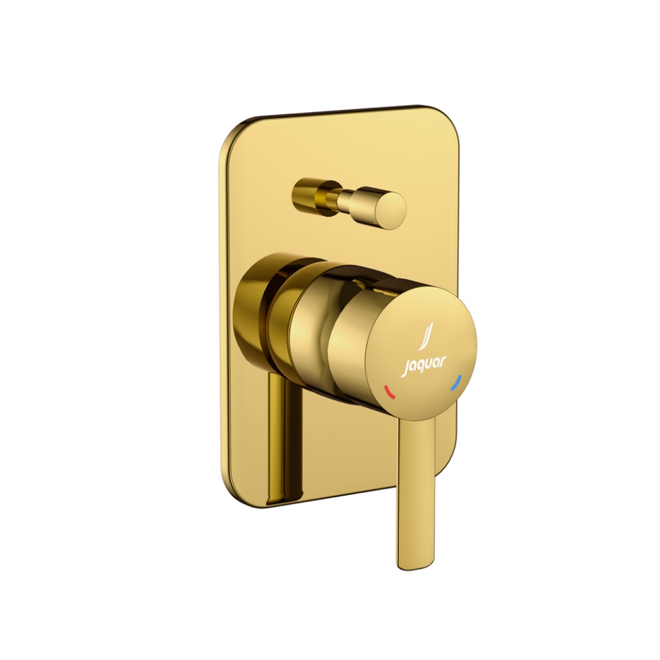 صورة Exposed Part Kit of Single Lever Hi Flow In-wall Diverter - Gold Bright PVD