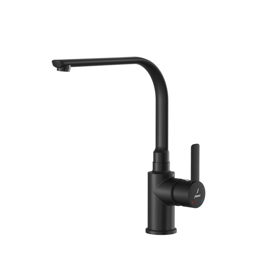 صورة Side Single Lever Mono Sink Mixer - Black Matt