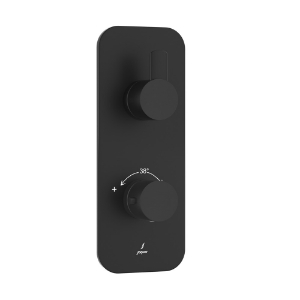 الصورة: Aquamax Exposed Part Kit of Thermostatic Shower Mixer - Black Matt