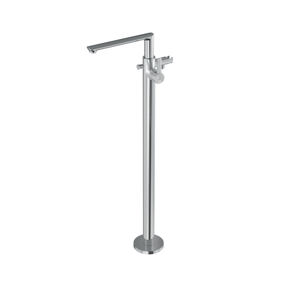 صورة Exposed Parts of Floor Mounted Single Lever Bath Mixer - Chrome