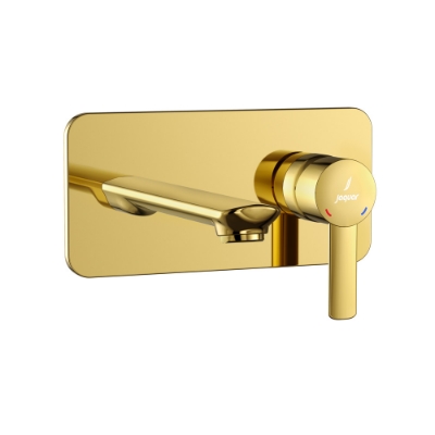 الصورة: Exposed Parts of Single Lever Built-in In-wall Manual Valve - Gold Bright PVD