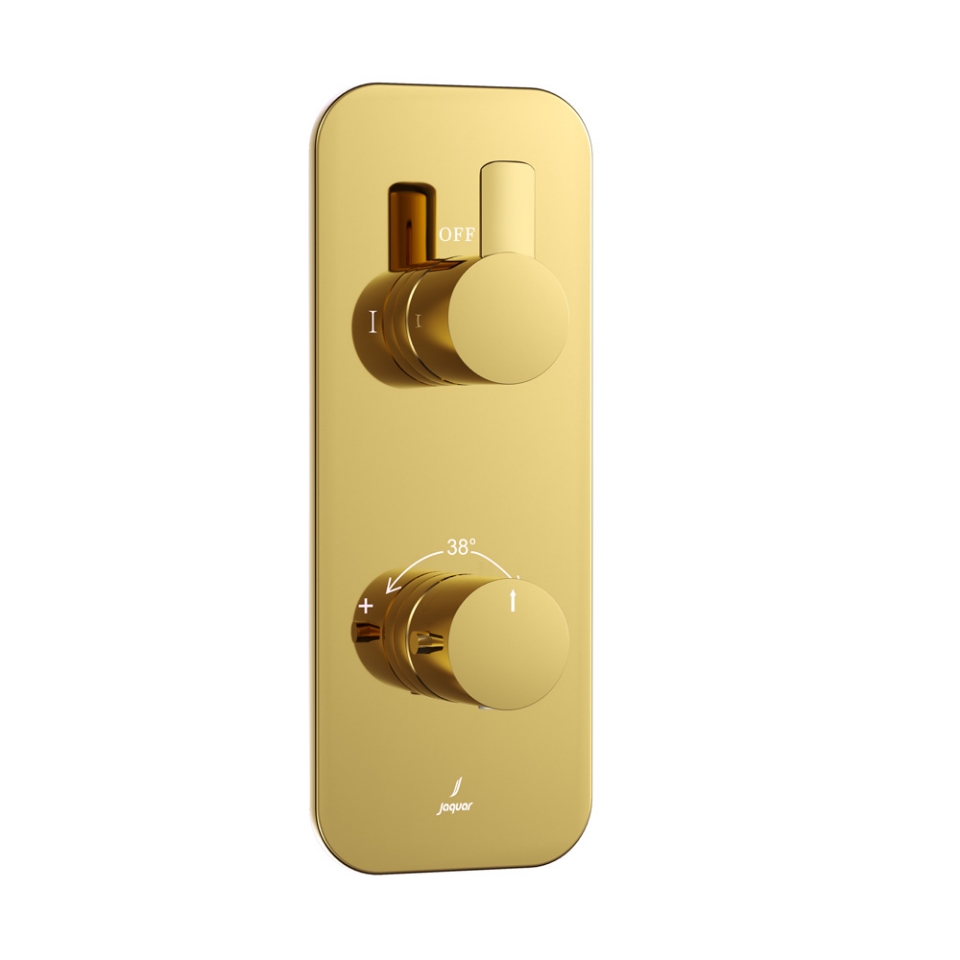 صورة Aquamax Exposed Part Kit of Thermostatic Shower Mixer - Gold Bright PVD