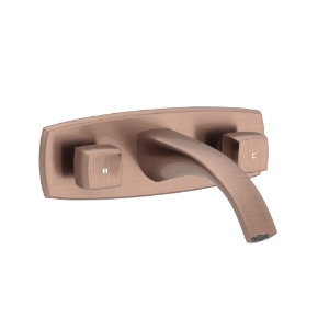 Picture of Misturadora de Lavatório 3 Furos Montagem na Parede - Cobre Envelhecido