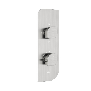 Picture of Kit de Elemento Exterior de Misturadora de Chuveiro Termoestática Aquamax com Inversor 3 Vias - Aço Inoxidável