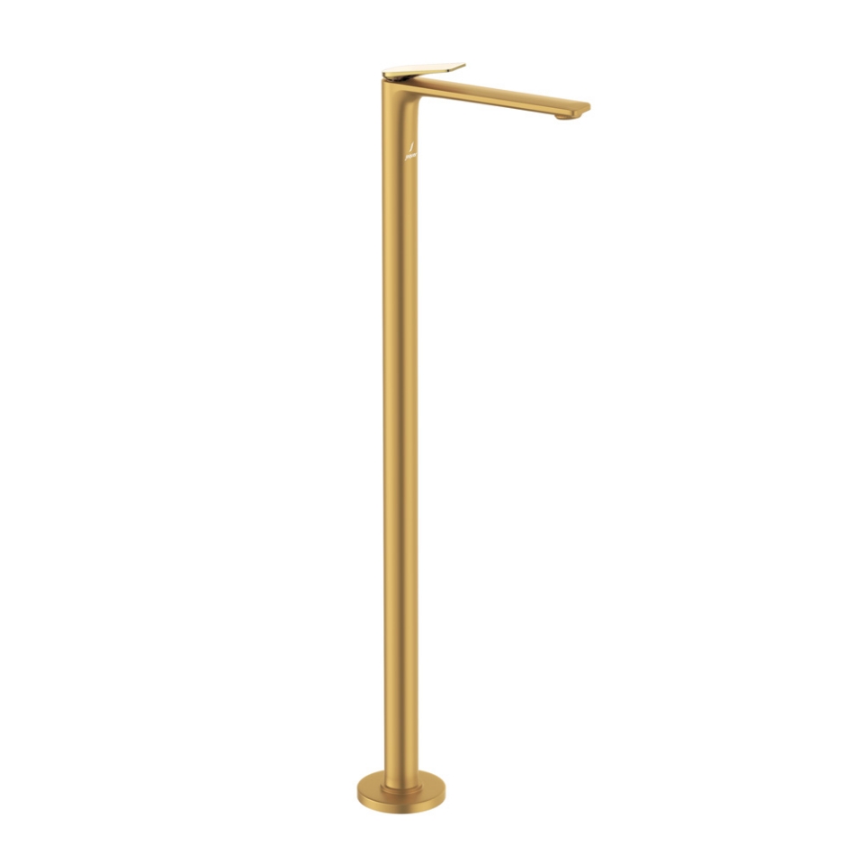 Picture of Floor Mounted Single Lever Basin Mixer - Lever: Gold Bright PVD | Body: Gold Matt PVD