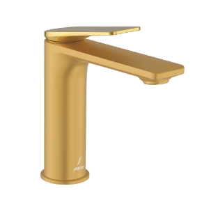 Picture of Single Lever Extended Basin Mixer - Lever: Gold Bright PVD | Body: Gold Matt PVD