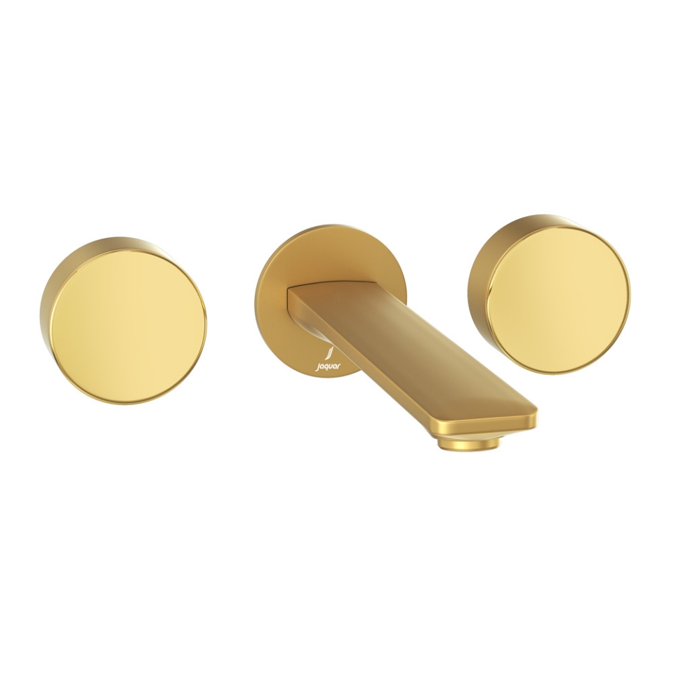 Picture of Exposed Part Kit of In-wall 3-Hole Basin Mixer - Lever: Gold Bright PVD | Body: Gold Matt PVD