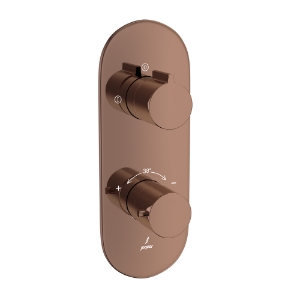 Picture of Aquamax Thermostatic Shower Mixer - Blush Gold Bright PVD