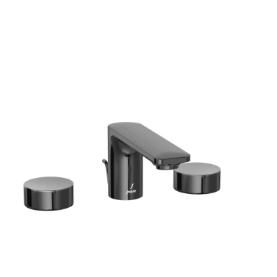 Picture of 3-hole basin mixer with popup waste system - Black Chrome