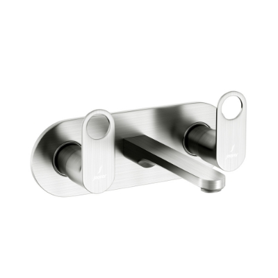 Picture of 3 Hole Basin Mixer Wall Mounted - Stainless Steel