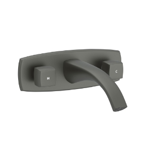 Picture of 3 Hole Basin Mixer Wall Mounted - Graphite