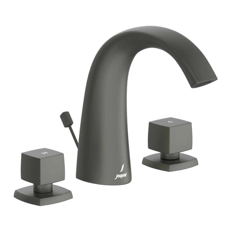 Picture of 3 Hole Basin Mixer with popup waste - Graphite