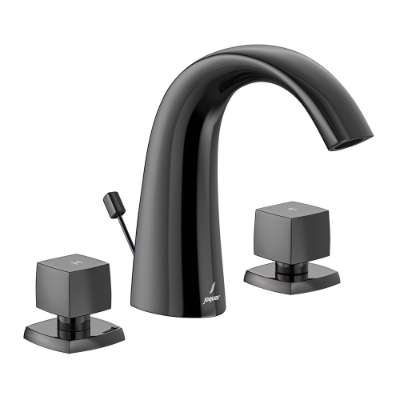 Picture of 3 Hole Basin Mixer with popup waste - Black Chrome