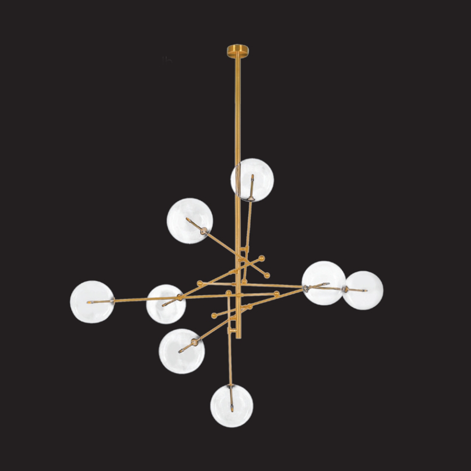 Picture of 8 Light Clear Glass Ceiling Light