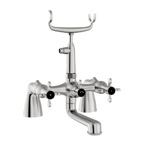 Picture of Bath & Shower Mixer with Telephone Shower Crutch - Stainless Steel