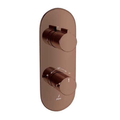 Picture of Aquamax Thermostatic Shower Mixer - Blush Gold Bright PVD