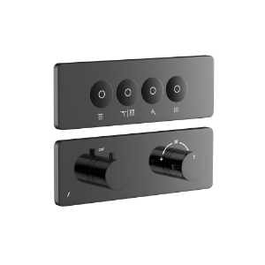 Picture of Exposed Part Kit of CLOUD Touch Shower System with 4 outlets - Black Chrome