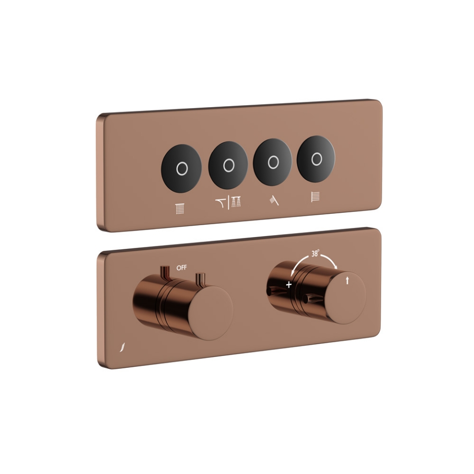 Picture of Exposed Part Kit of CLOUD Touch Shower System with 4 outlets - Blush Gold Bright PVD