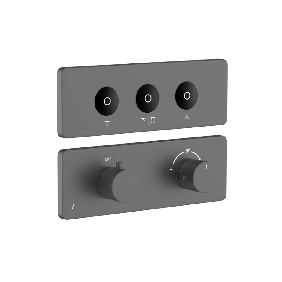 Picture of Exposed Part Kit of CLOUD Touch Shower System with 3 outlets - Graphite