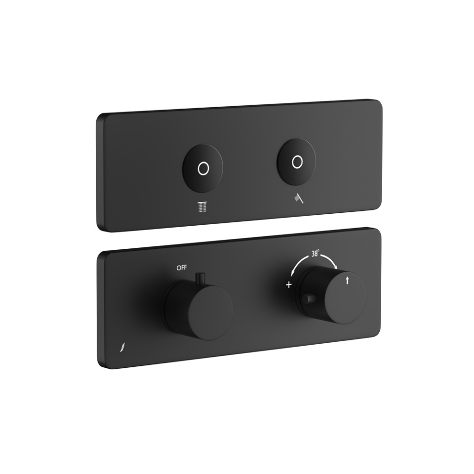 Picture of Exposed Part Kit of CLOUD Touch Shower System with 2 outlets - Black Matt
